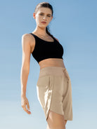 Willit Womens Active 7 Inch Shorts in khaki2