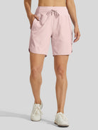 Willit Womens Active 7 Inch Shorts in light pink1