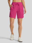 Willit Womens Active 7 Inch Shorts in rose red1