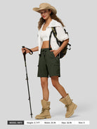 Willit Women's Active Trek Shorts 7 Inch in army green6