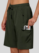 Willit Women's Active Trek Shorts 9 Inch in army green3