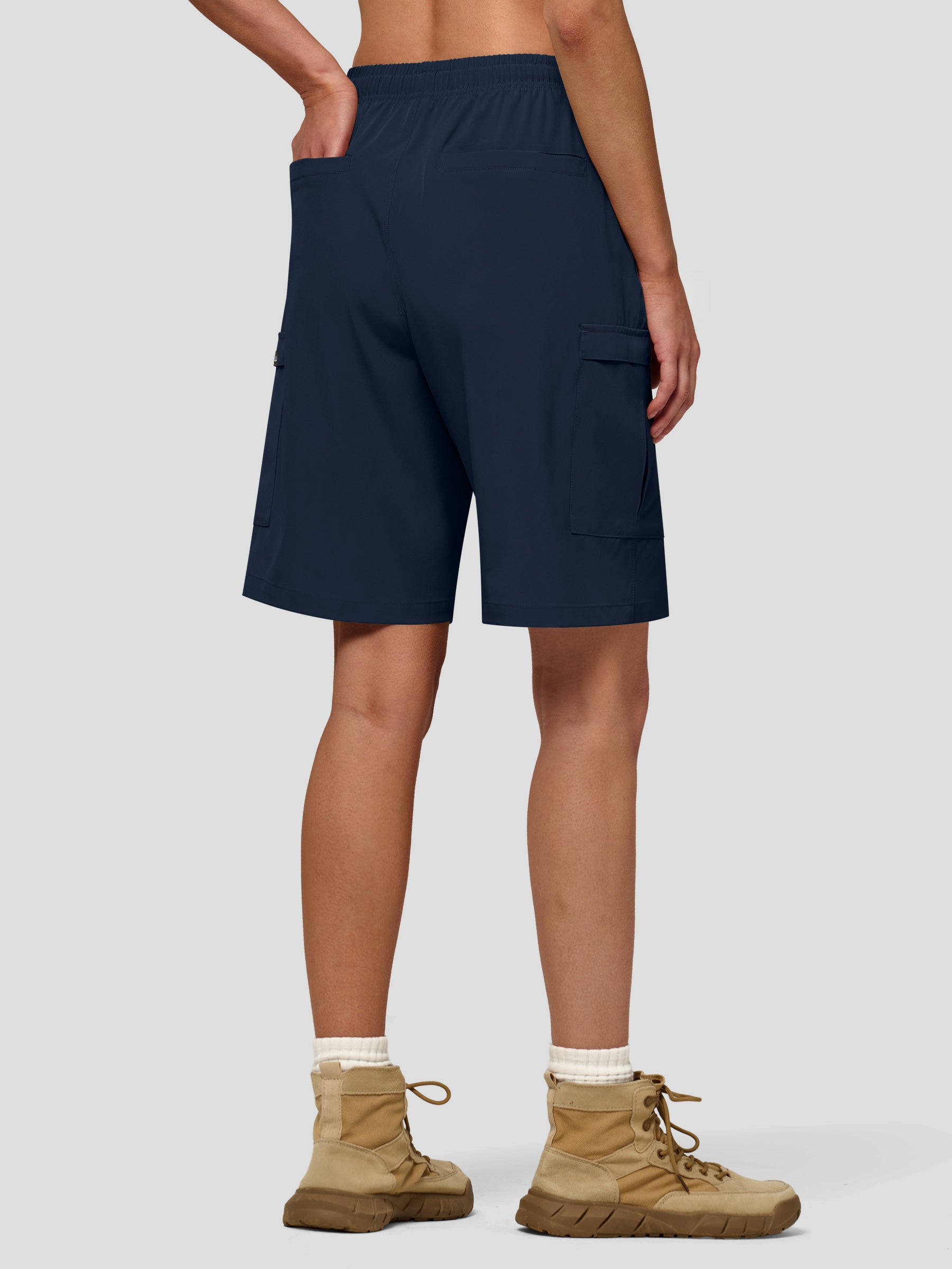 Willit Women's Active Trek Shorts 9 Inch in navy2