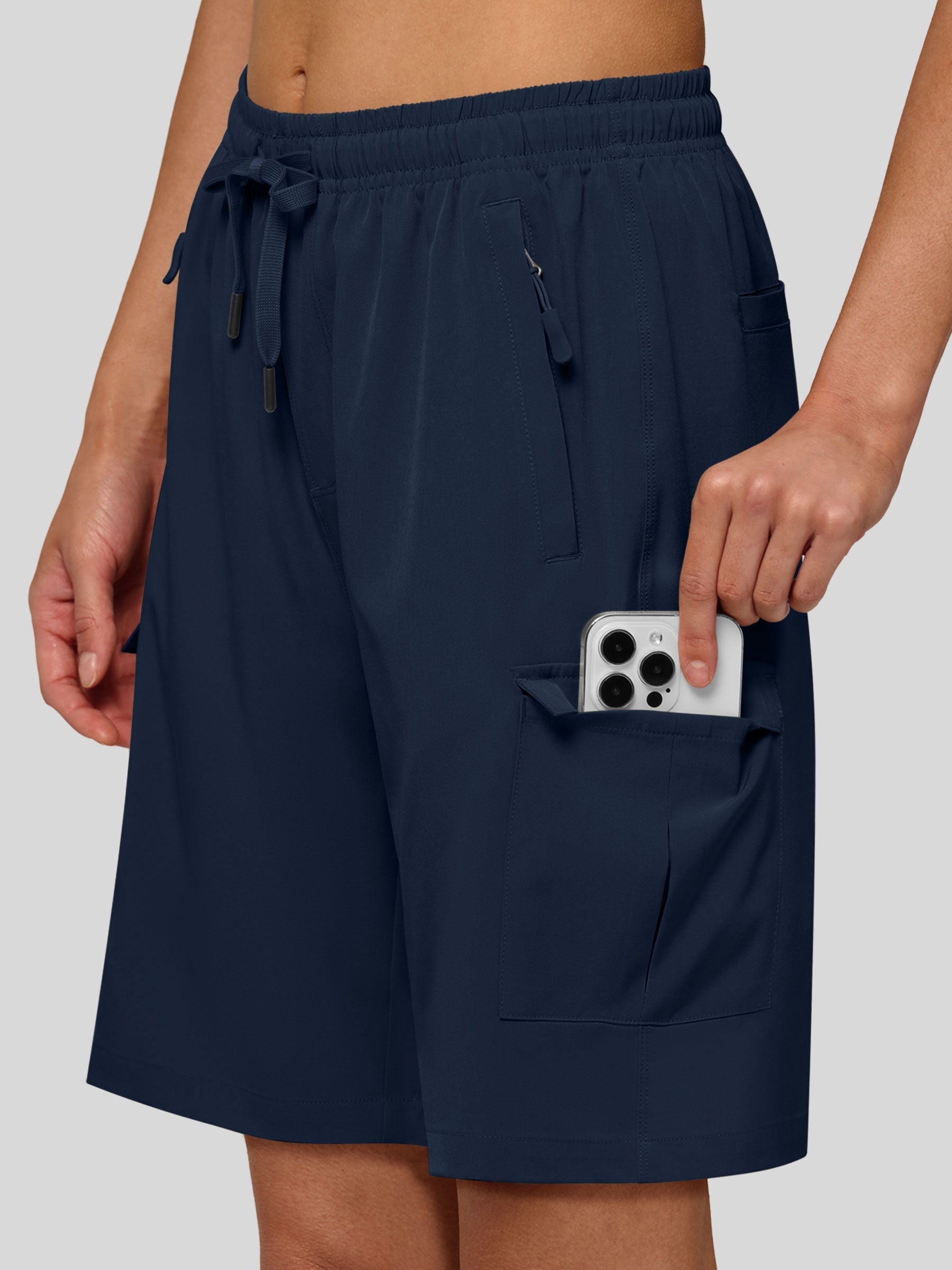 Willit Women's Active Trek Shorts 9 Inch in navy3