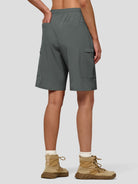 Willit Women's Active Trek Shorts 9 Inch in steel gray2
