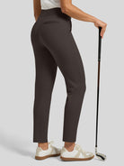 Willit Women's Ankle Stretch Golf Pants-27.5 Inch_coffee