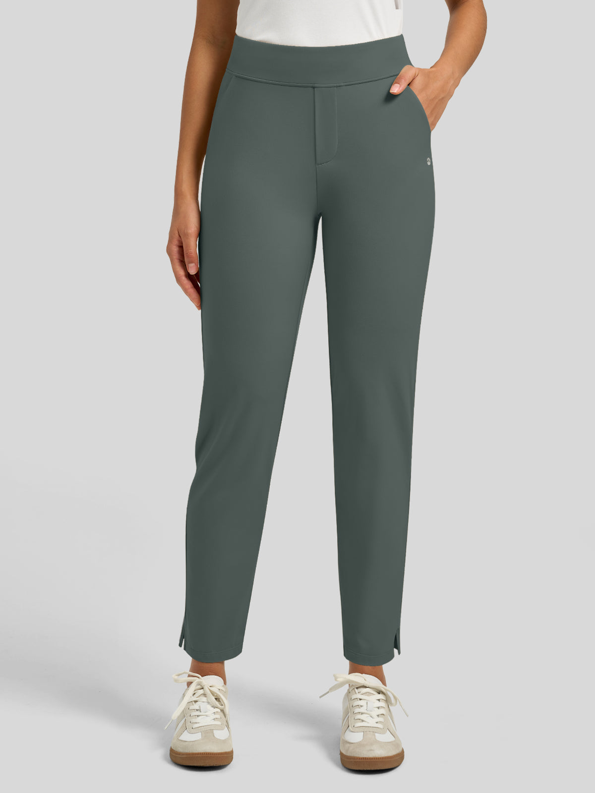 Willit Women's Ankle Stretch Golf Pants-27.5 Inch_fir green
