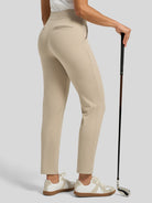Willit Women's Ankle Stretch Golf Pants-27.5 Inch_light khaki