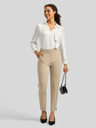 Willit Women's Ankle Stretch Golf Pants-27.5 Inch_light khaki