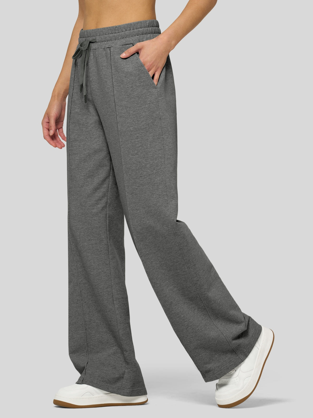willit Women's Breeze Straight Leg Sweatpants in dark gray_2