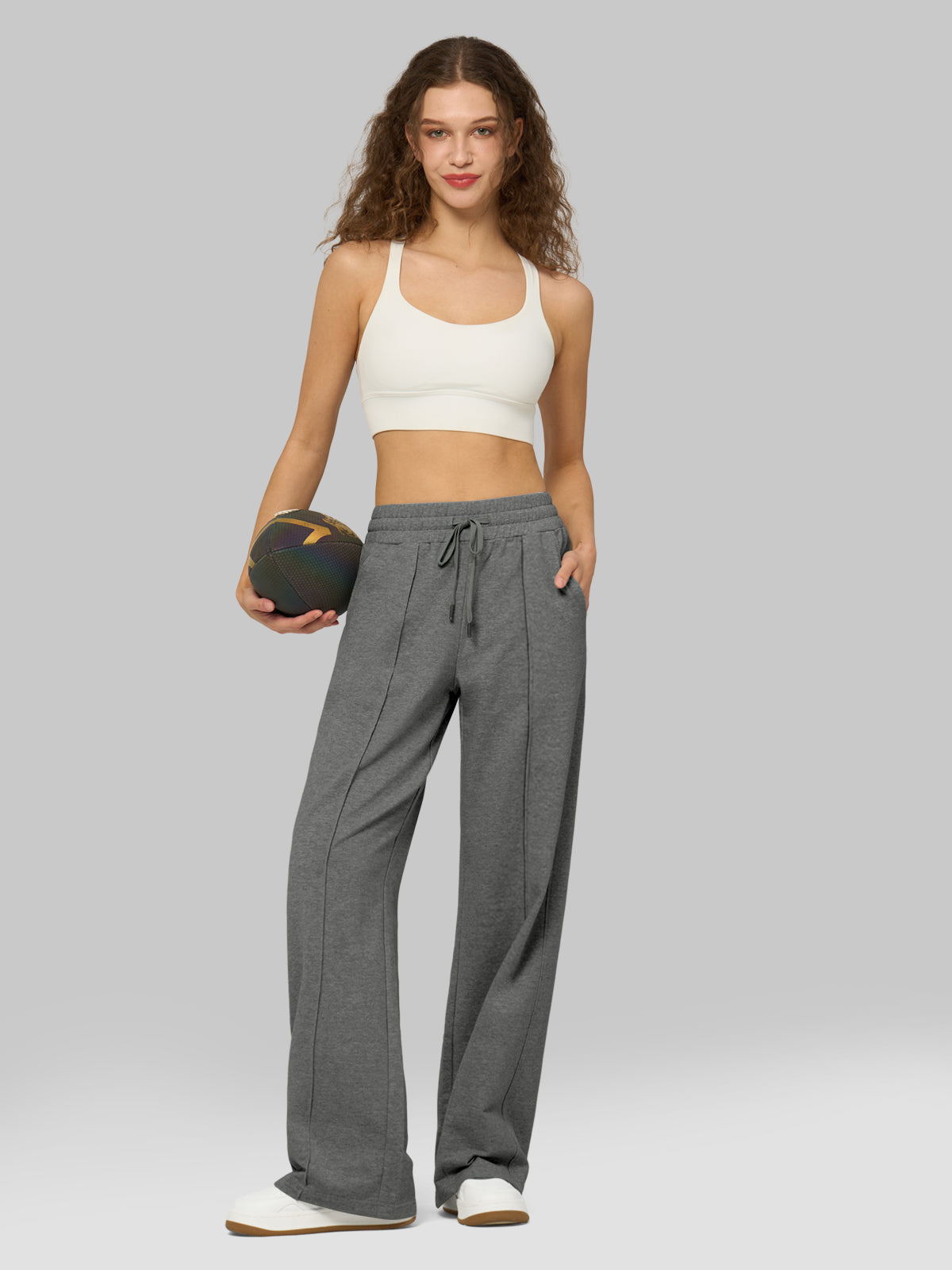 willit Women's Breeze Straight Leg Sweatpants in dark gray_4