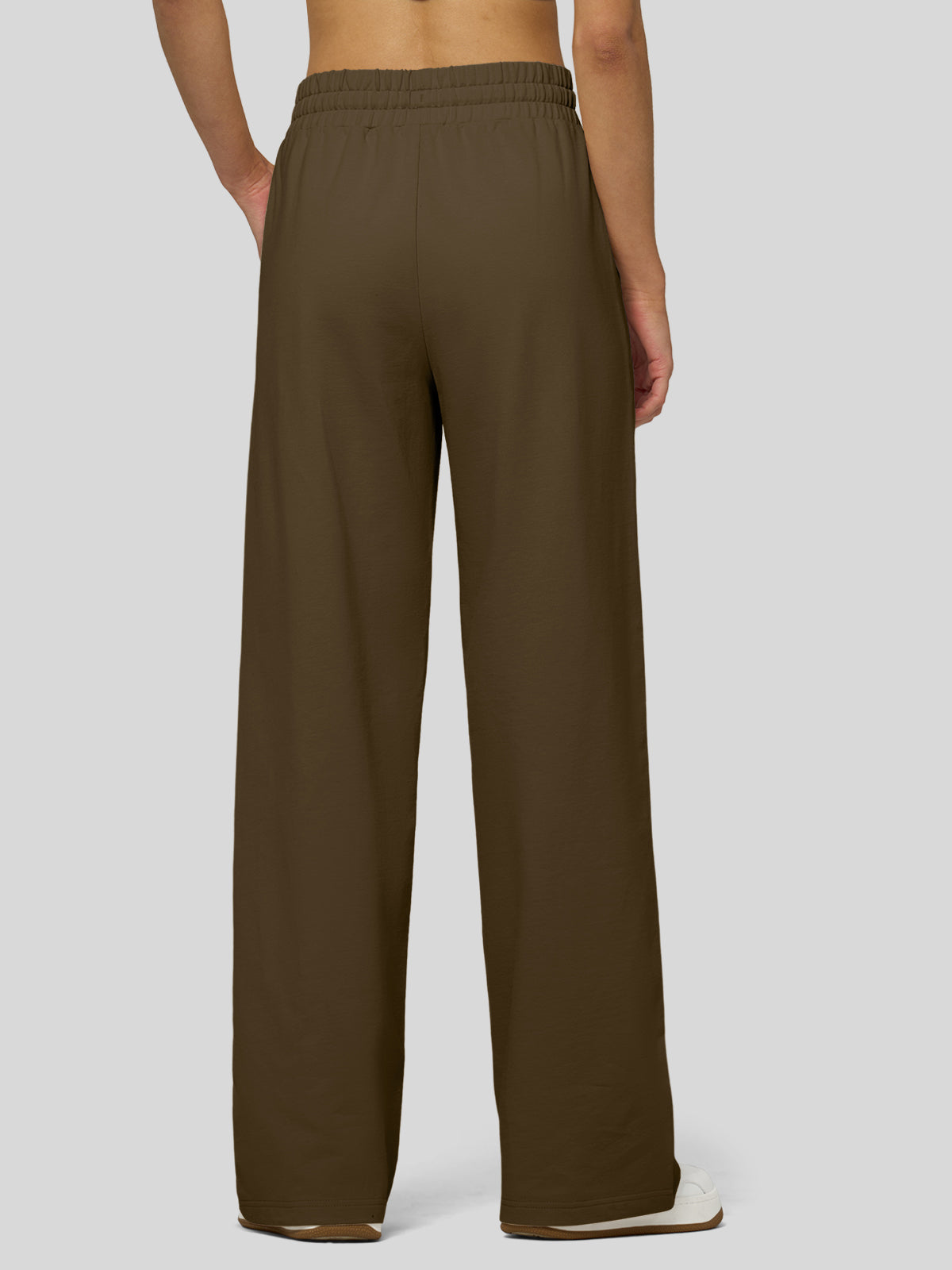 willit Women's Breeze Straight Leg Sweatpants in darkbrown_3