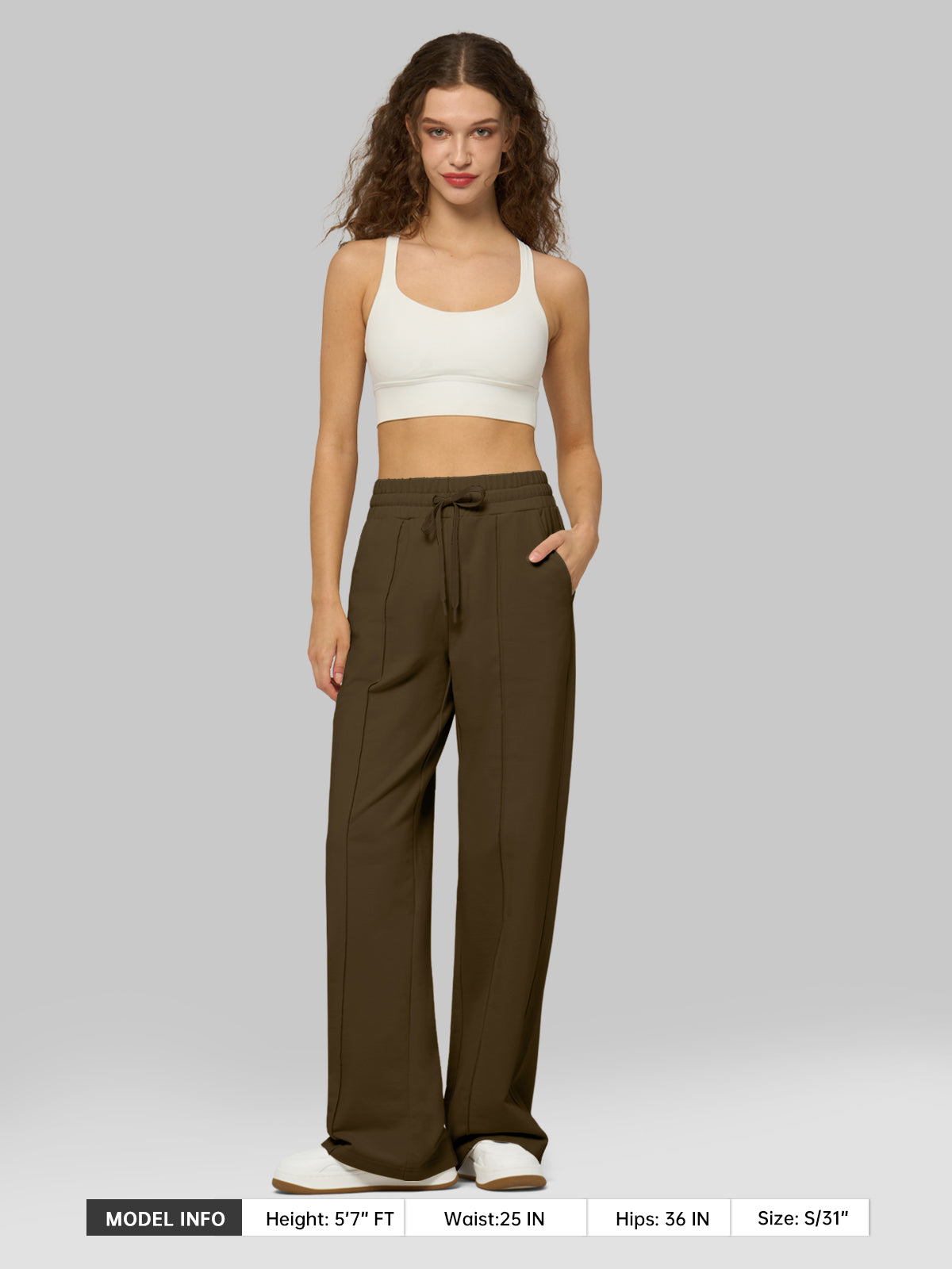 willit Women's Breeze Straight Leg Sweatpants in darkbrown_7