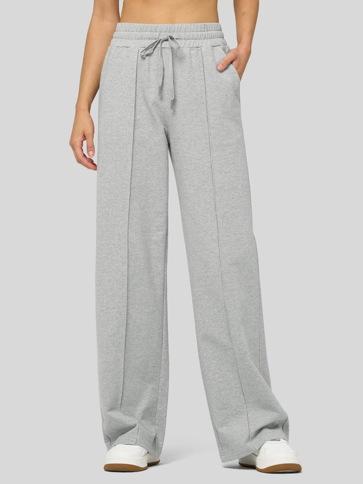 willit Women's Breeze Straight Leg Sweatpants in gray_1