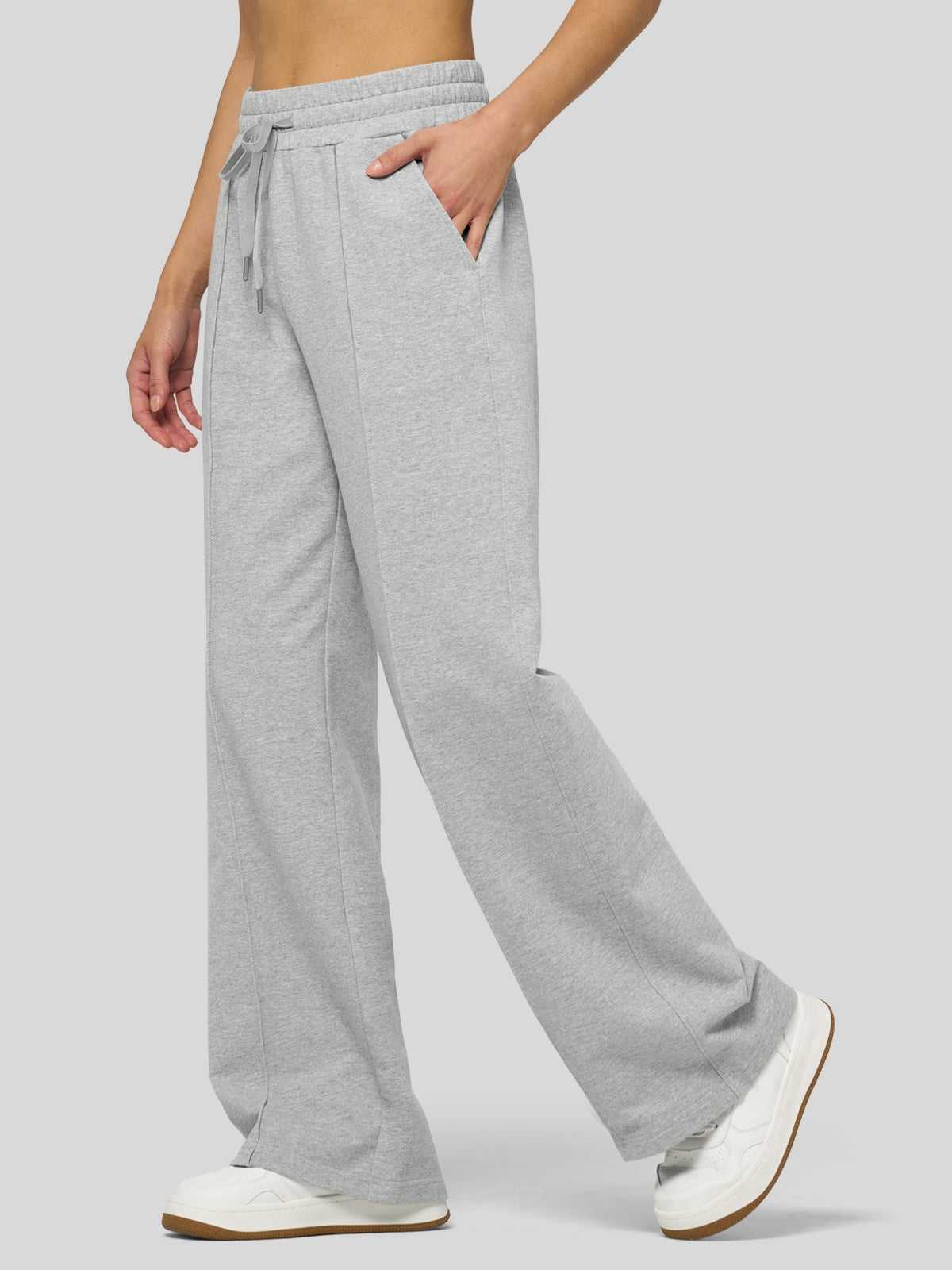 willit Women's Breeze Straight Leg Sweatpants in gray_2