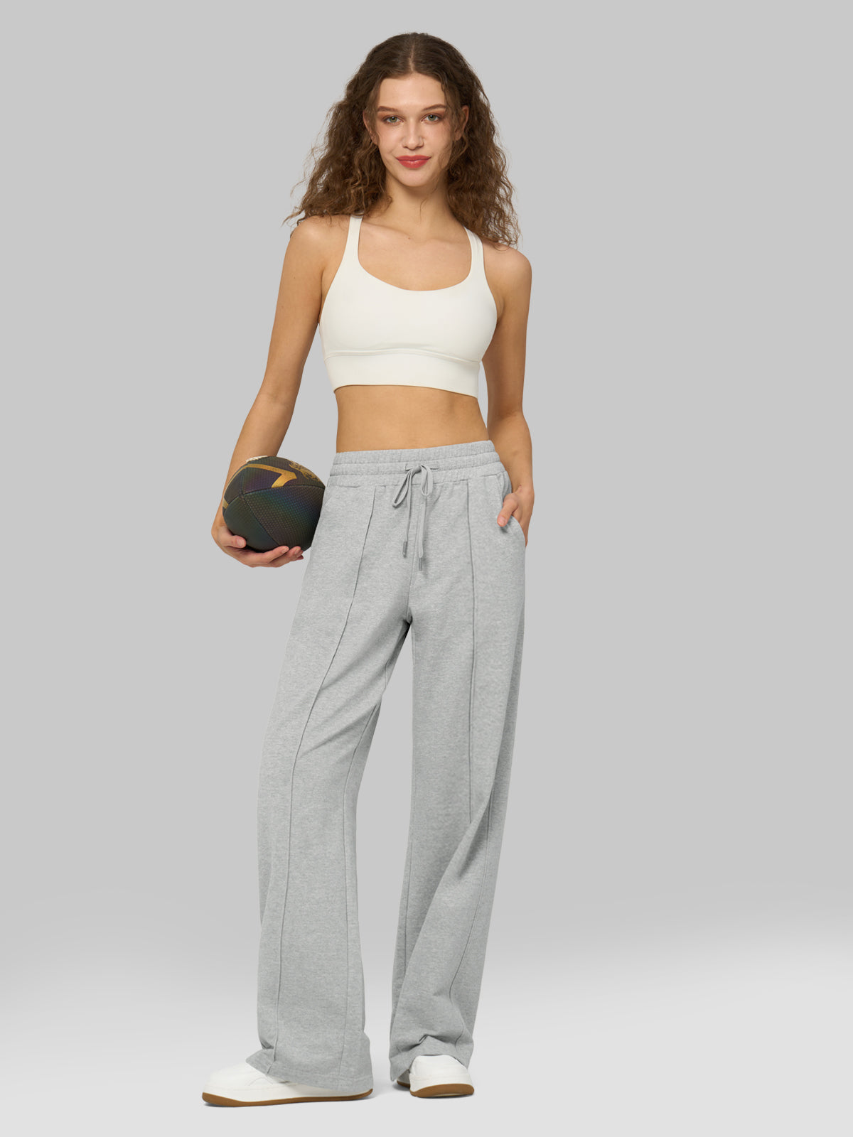 willit Women's Breeze Straight Leg Sweatpants in gray_5