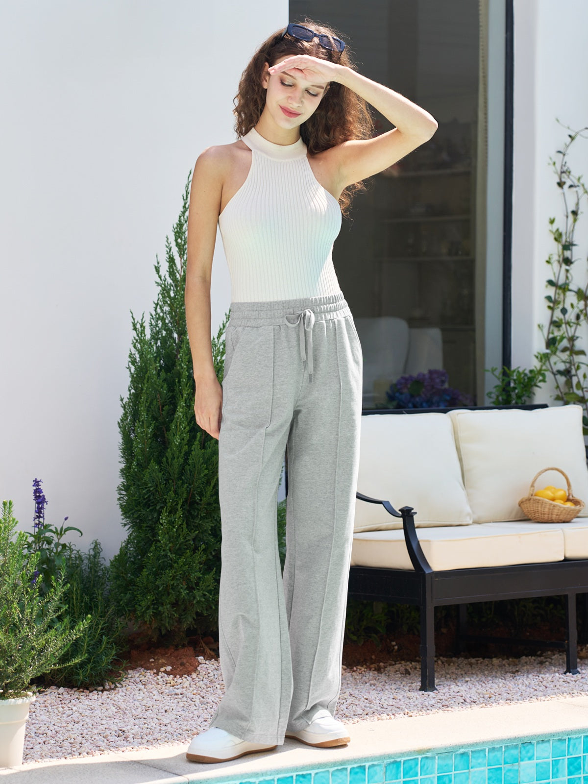 willit Women's Breeze Straight Leg Sweatpants in gray_6