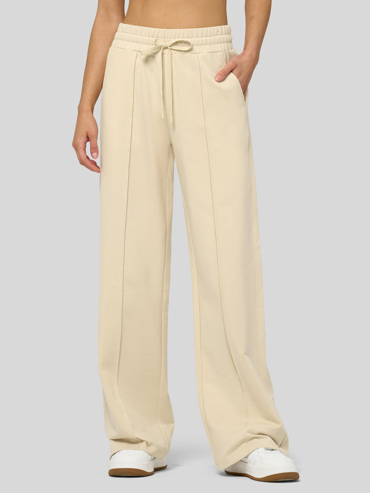 willit Women's Breeze Straight Leg Sweatpants in khaki_2