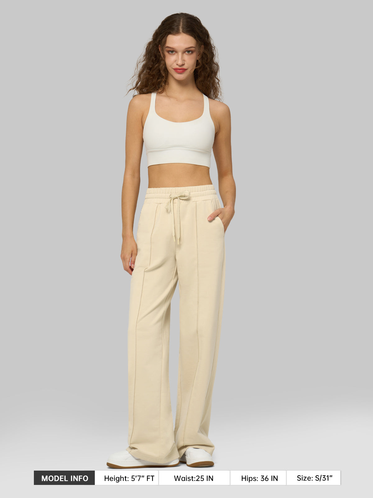 willit Women's Breeze Straight Leg Sweatpants in khaki_7