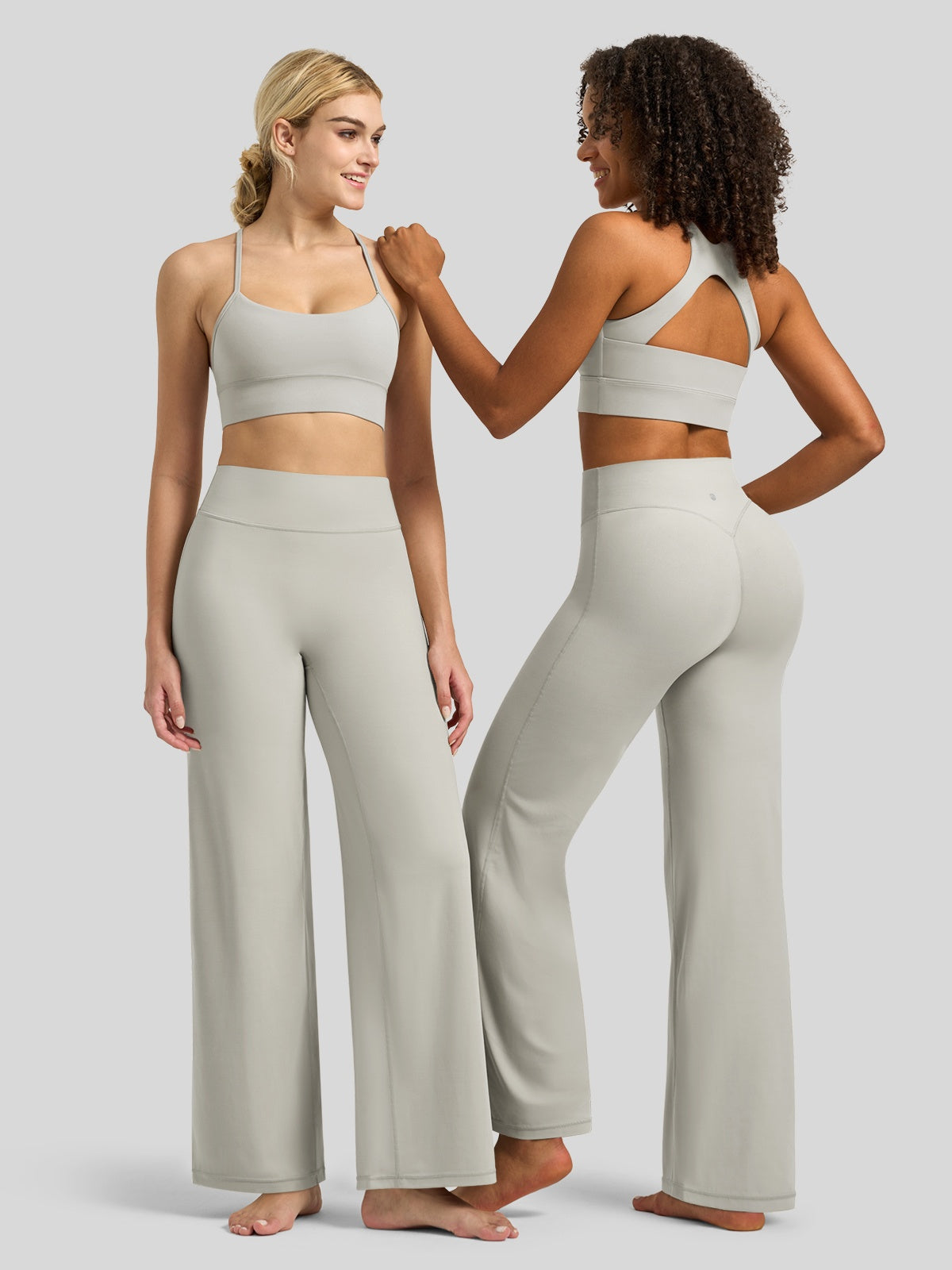 Willit Women's Butterflux Butt Lifting Leggings in light gray3