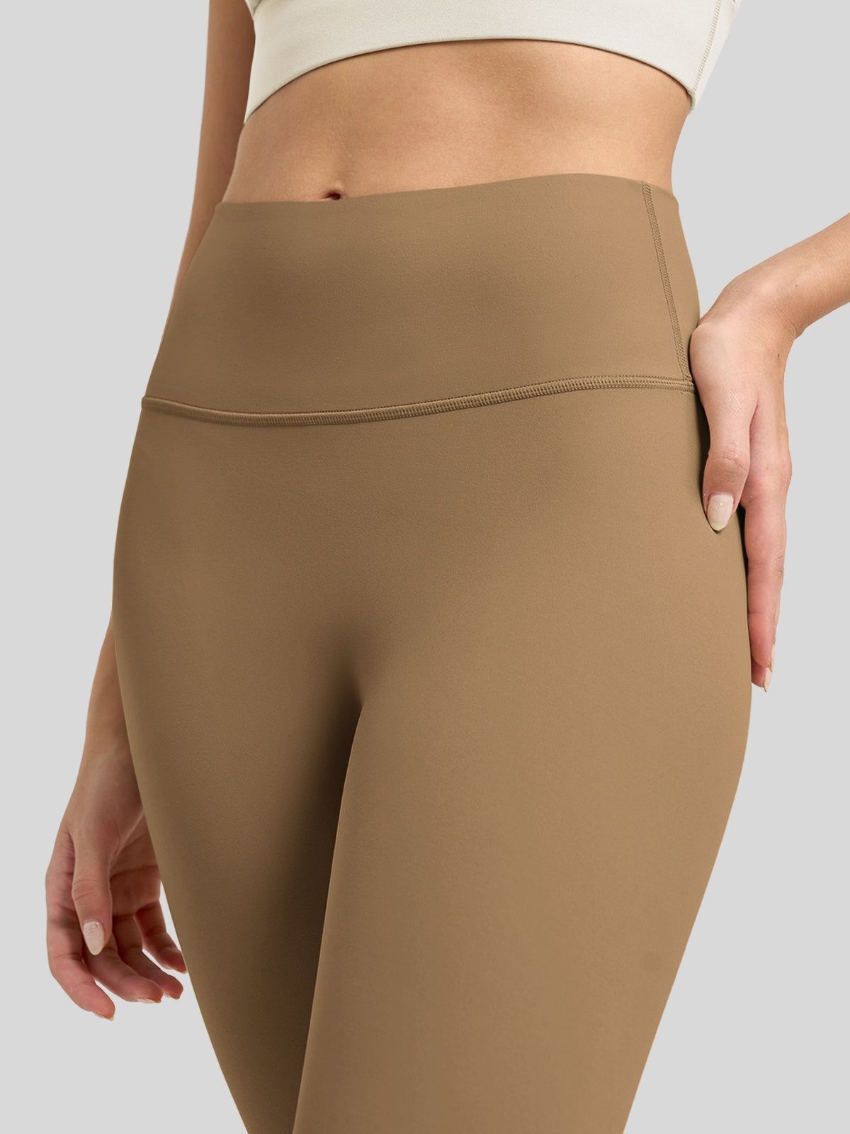 Willit Women's Butterflux High Rise Leggings 28 Inch in brown