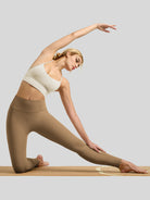 Willit Women's Butterflux High Rise Leggings 28 Inch in brown