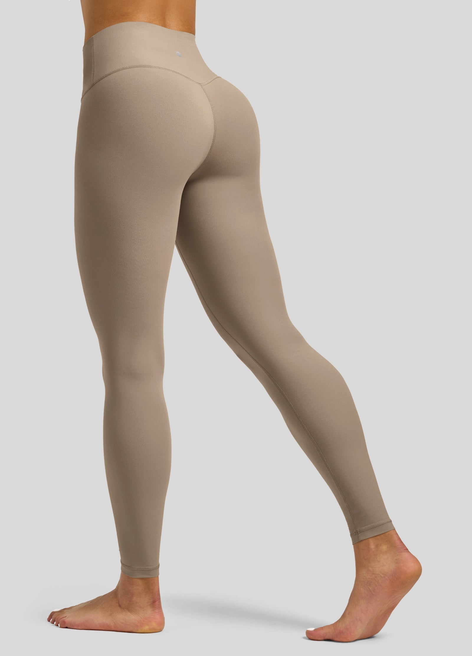 Willit Women's Butterflux High Rise Leggings 28 Inch in deep taupe