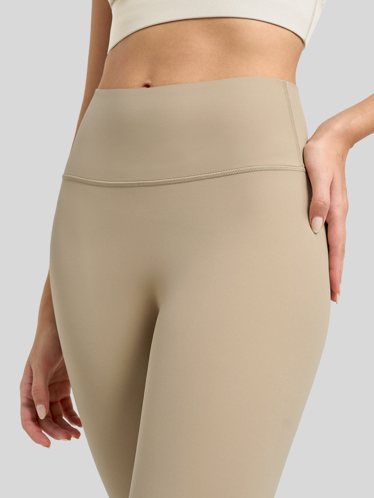 Willit Women's Butterflux High Rise Leggings 28 Inch in khaki