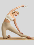 Willit Women's Butterflux High Rise Leggings 28 Inch in khaki