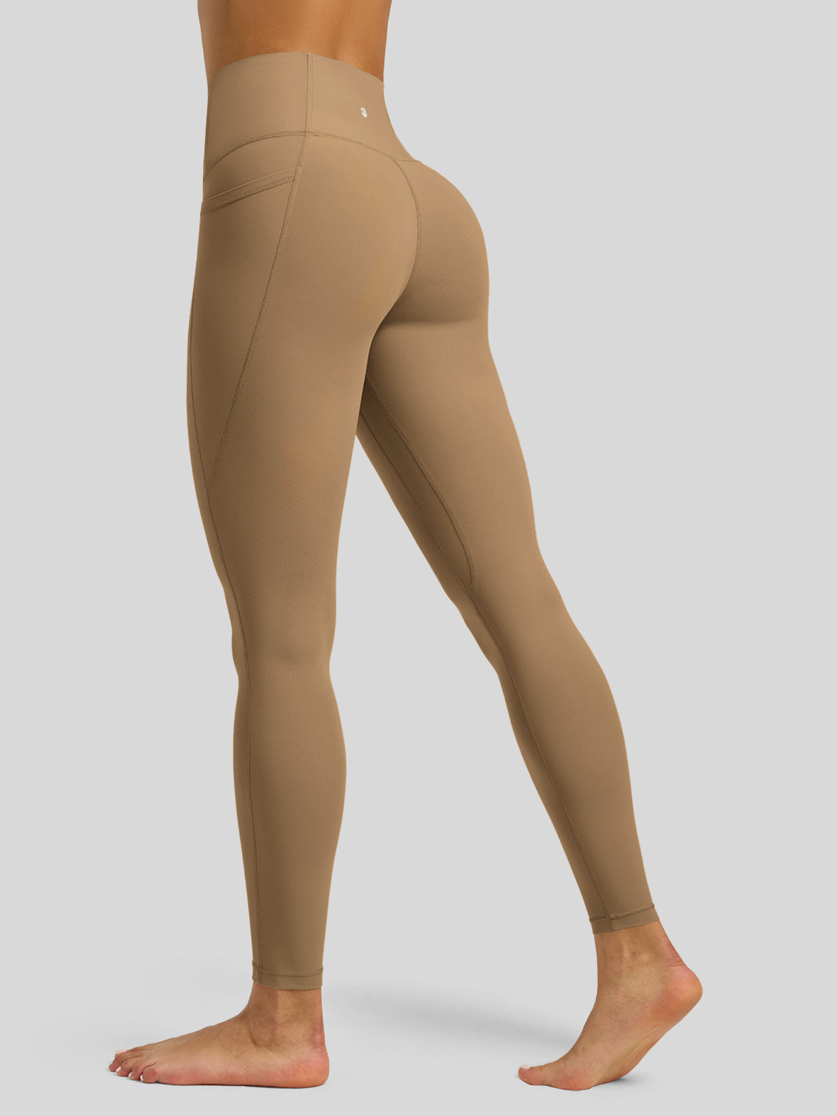 Willit Women's Butterflux Pocket Leggings-25 Inch in dusty in brown