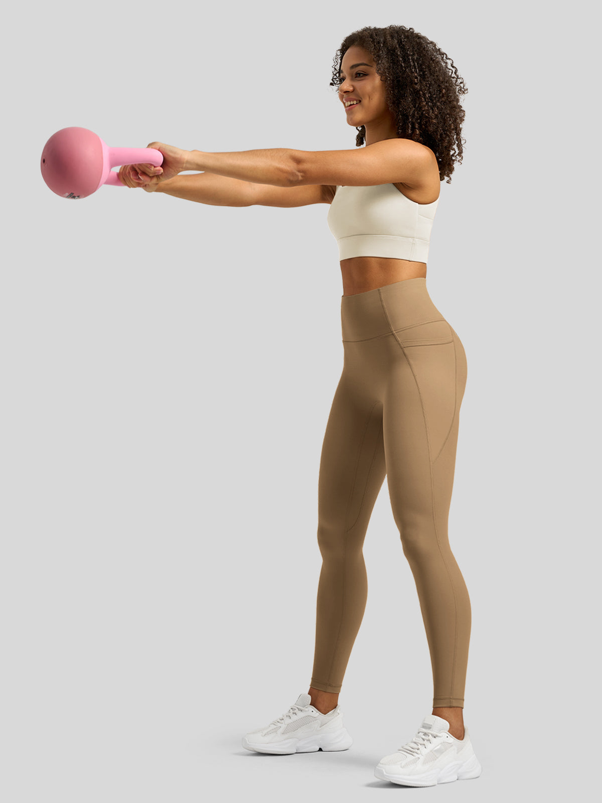 Willit Women's Butterflux Pocket Leggings-25 Inch in brown