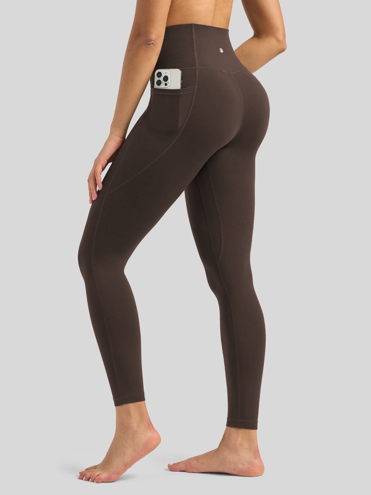 Willit Women's Butterflux Pocket Leggings-25 Inch in brown