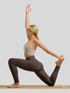 Willit Women's Butterflux Pocket Leggings-25 Inch in dusty in brown