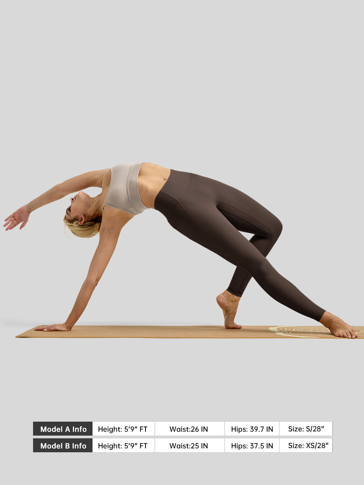 Willit Women's Butterflux Pocket Leggings-25 Inch in brown