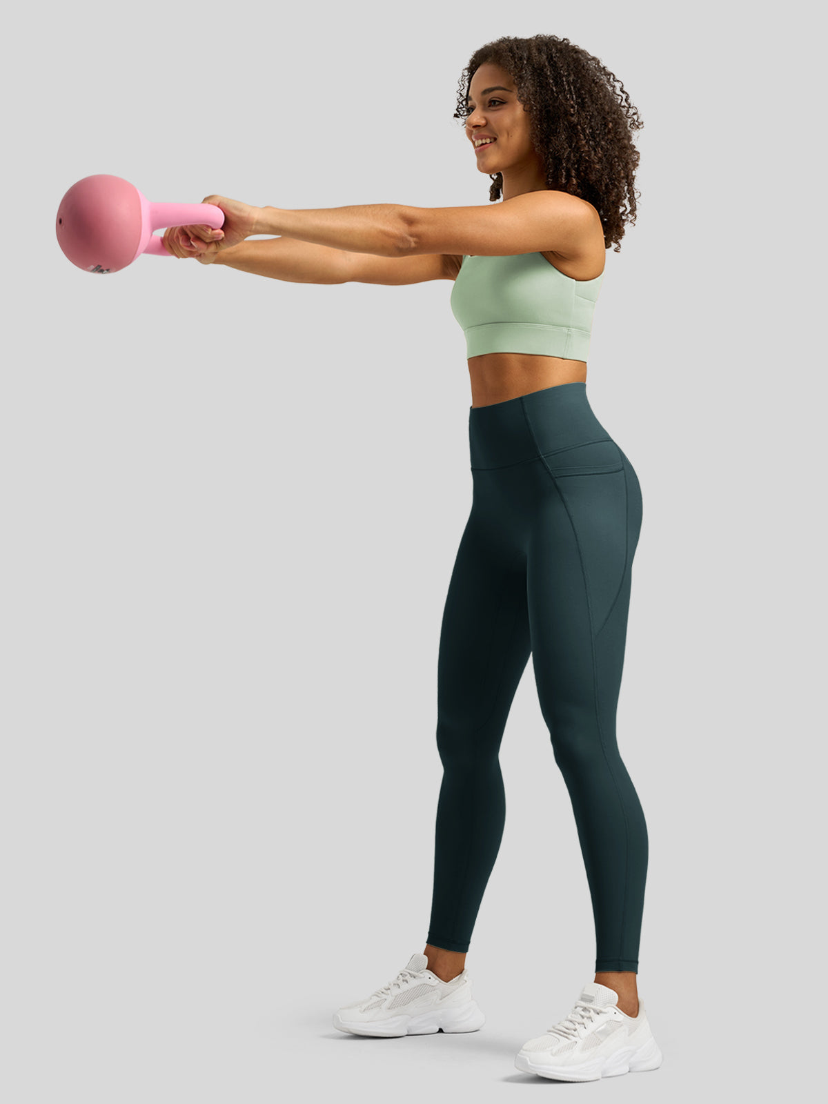 Willit Women's Butterflux Pocket Leggings-25 Inch in dusty in blue