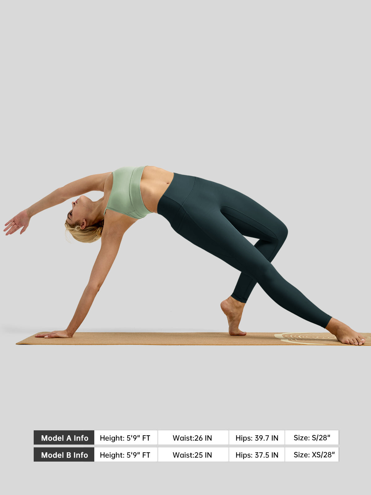 Willit Women's Butterflux Pocket Leggings-25 Inch in dusty in blue