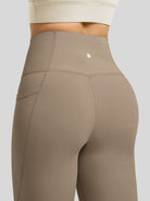 Willit Women's Butterflux Pocket Leggings-25 Inch in dusty in taupe
