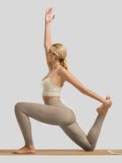 Willit Women's Butterflux Pocket Leggings-25 Inch in taupe