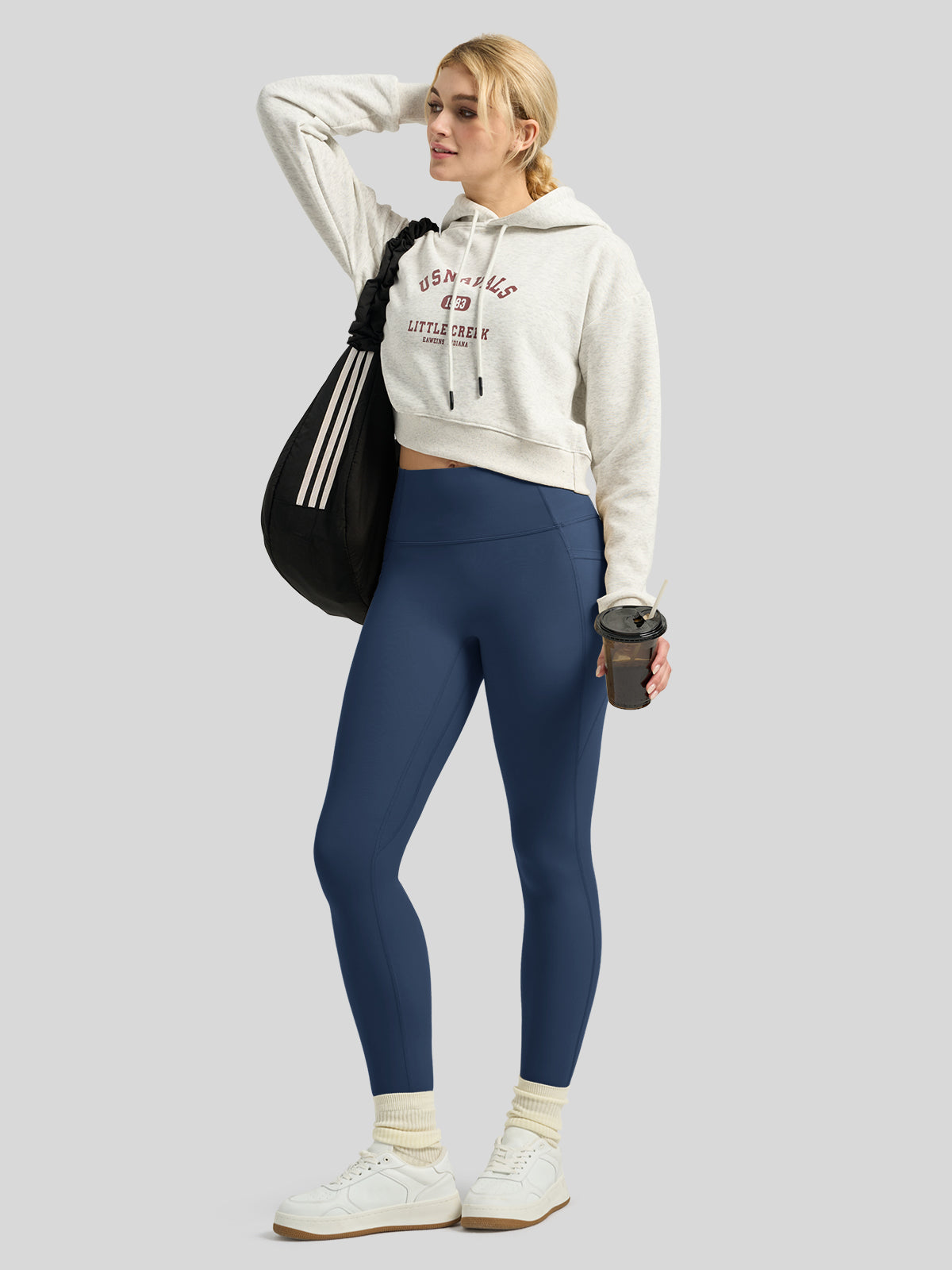 Willit Women's Butterflux Pocket Leggings-25 Inch in blue