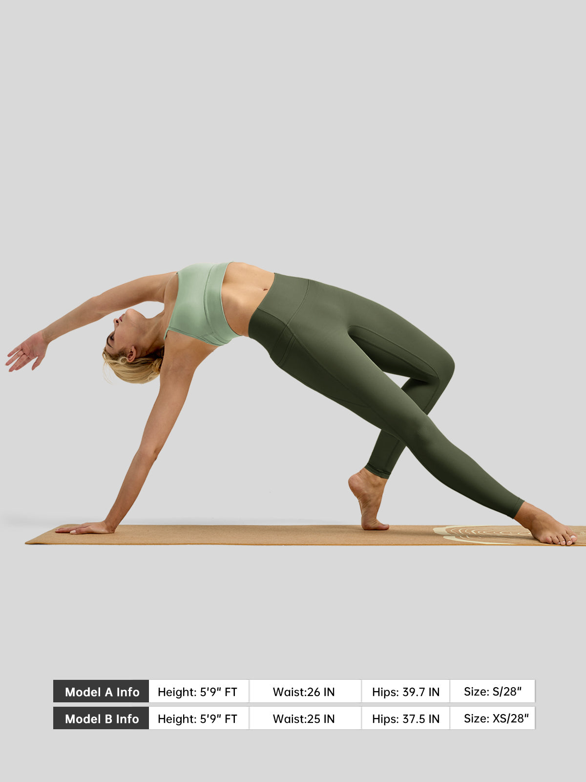 Willit Women's Butterflux Pocket Leggings-25 Inch in dusty in green