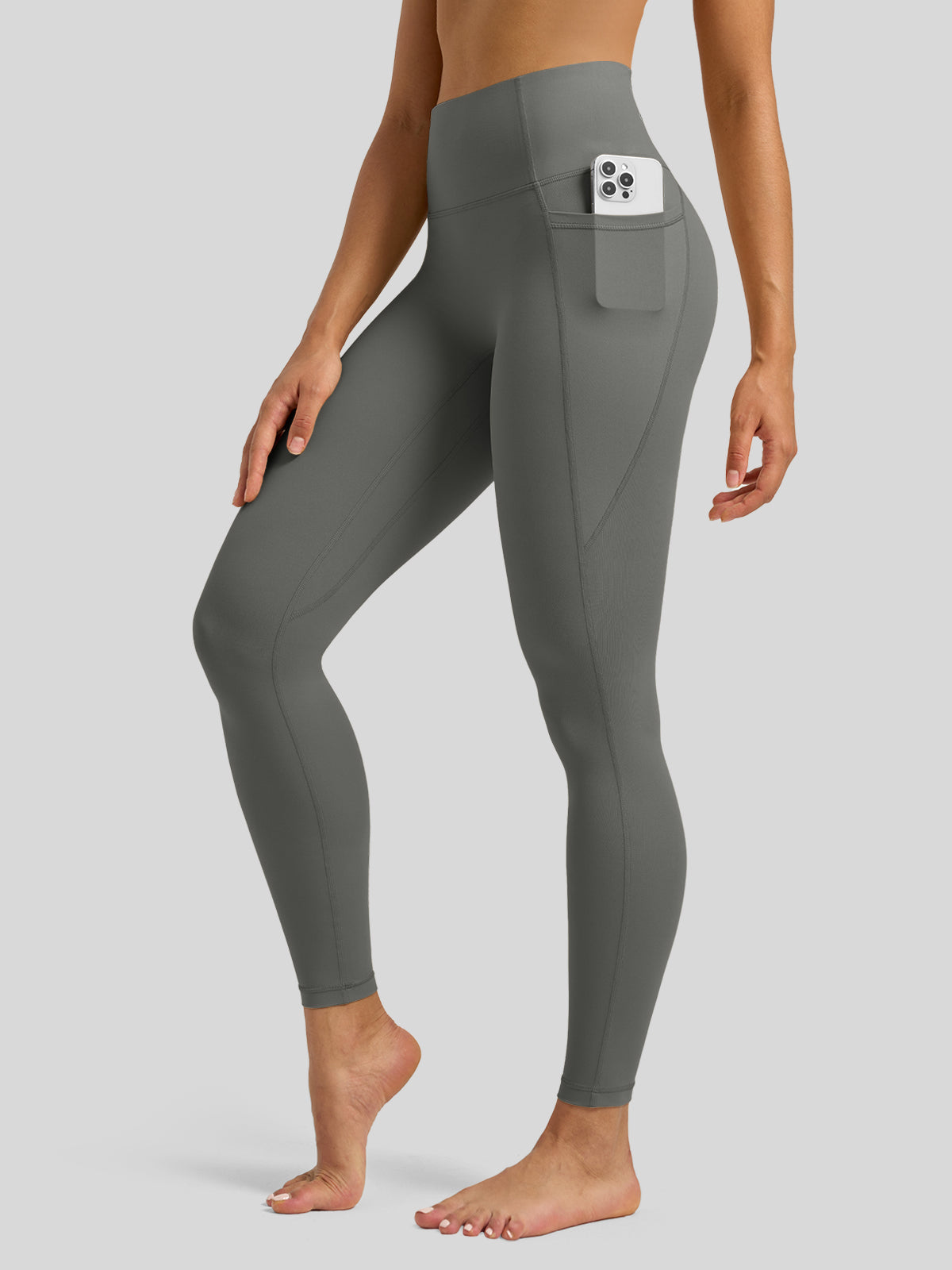 Willit Women's Butterflux Pocket Leggings-25 Inch in gray