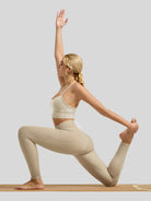 Willit Women's Butterflux Pocket Leggings-25 Inch in khaki