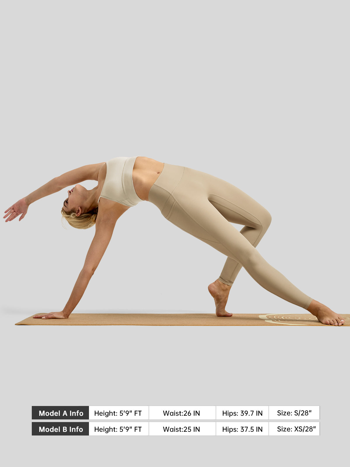 Willit Women's Butterflux Pocket Leggings-25 Inch in dusty in khaki