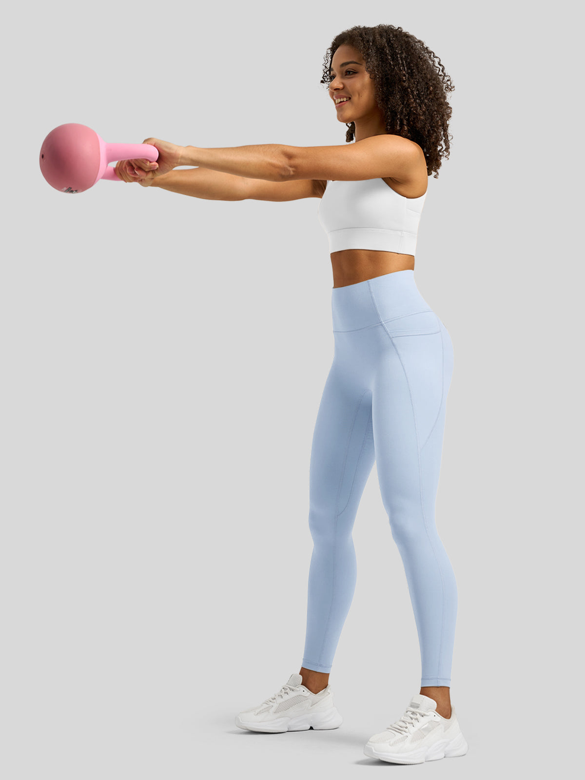 Willit Women's Butterflux Pocket Leggings-25 Inch in dusty in blue