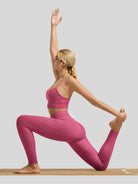 Willit Women's Butterflux Pocket Leggings-25 Inch in rose red