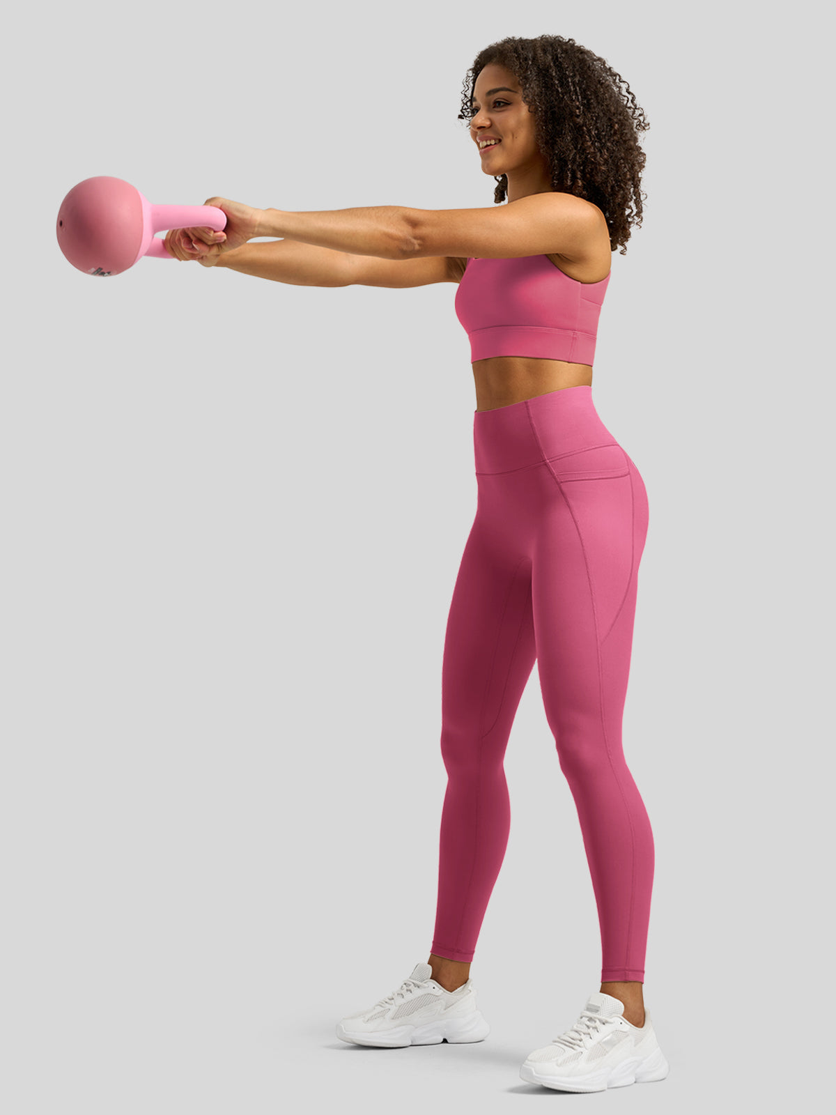 Willit Women's Butterflux Pocket Leggings-25 Inch in dusty in red