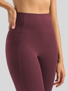 Willit Women's Butterflux Pocket Leggings-25 Inch in wine red