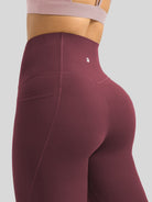 Willit Women's Butterflux Pocket Leggings-25 Inch in dusty in red