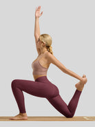 Willit Women's Butterflux Pocket Leggings-25 Inch in dusty in red