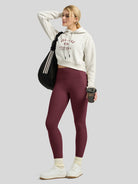 Willit Women's Butterflux Pocket Leggings-25 Inch in dusty in red