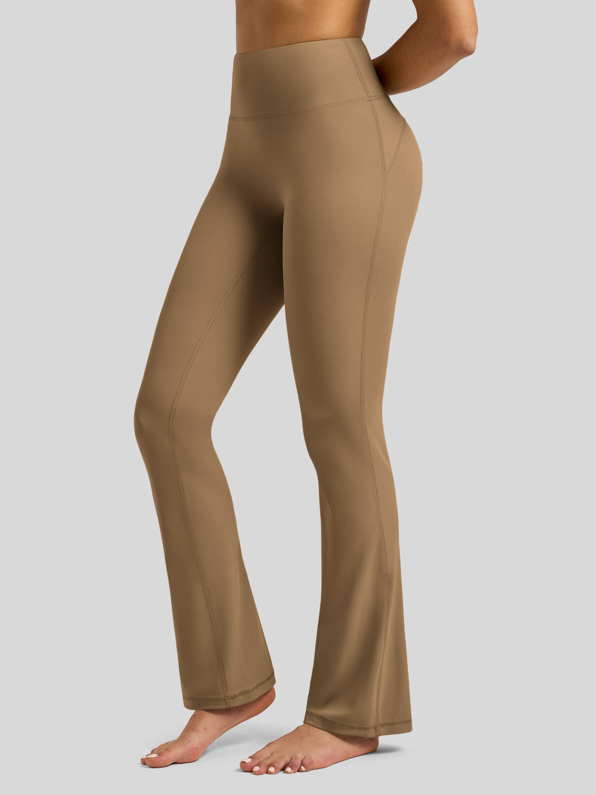 Willit Women's Butterflux Yoga Flare Leggings 30.5 Inch in brown